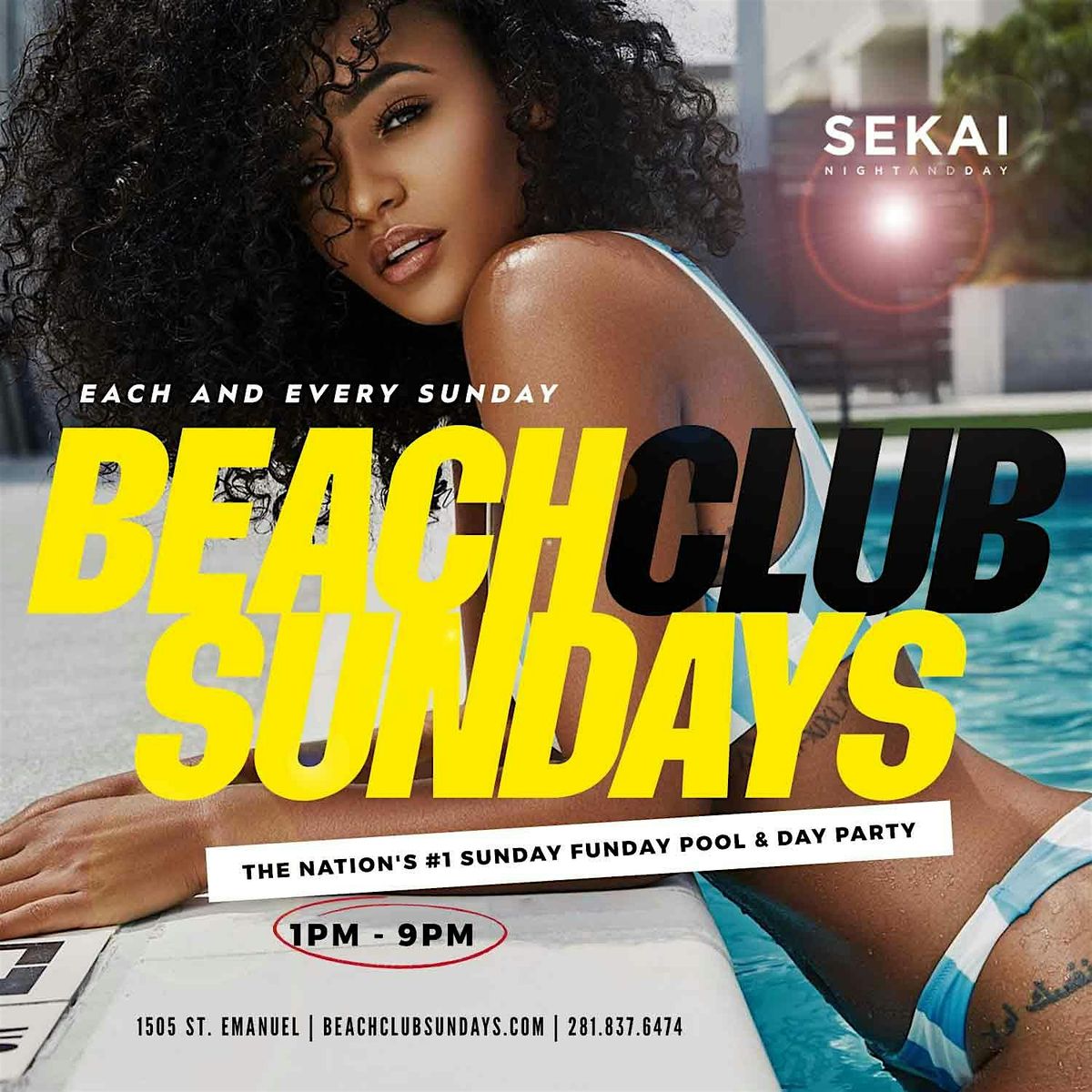 Beach Club Sundays @ Sekai | The Nations #1 Adult Pool Party | 25+