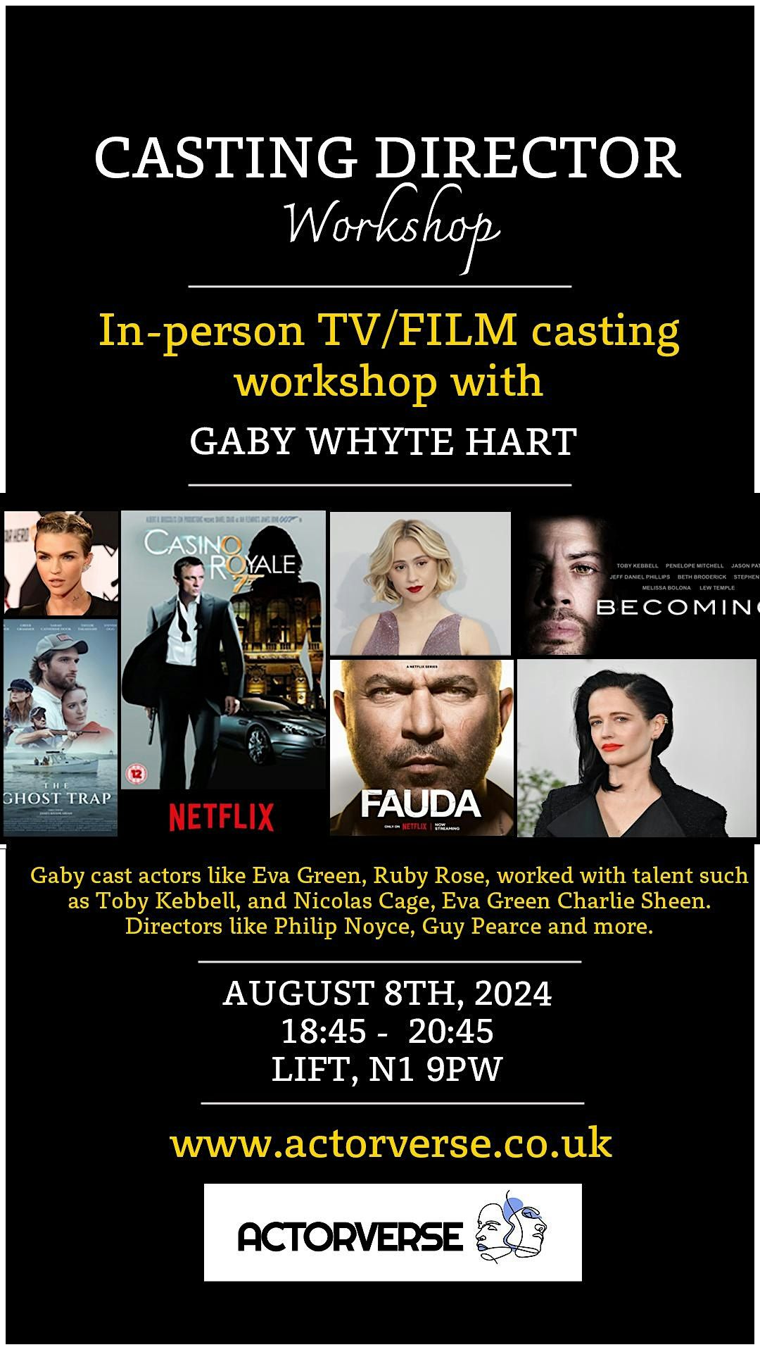 CASTING DIRECTOR Workshop with Gaby Whyte Hart - FILM\/TV