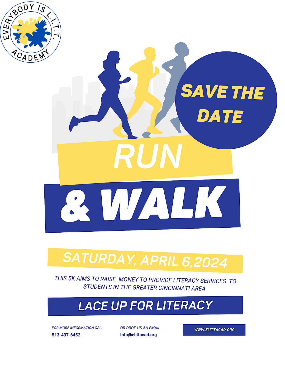 Lace up For Literacy 5k Walk and Run
