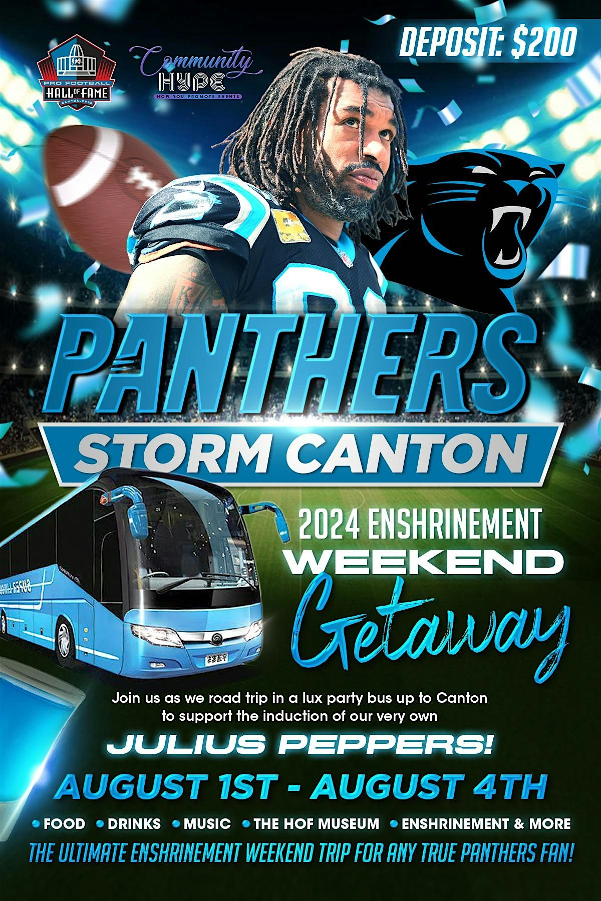Panthers Storm Canton - 2024 Enshrinement Weekend Getaway