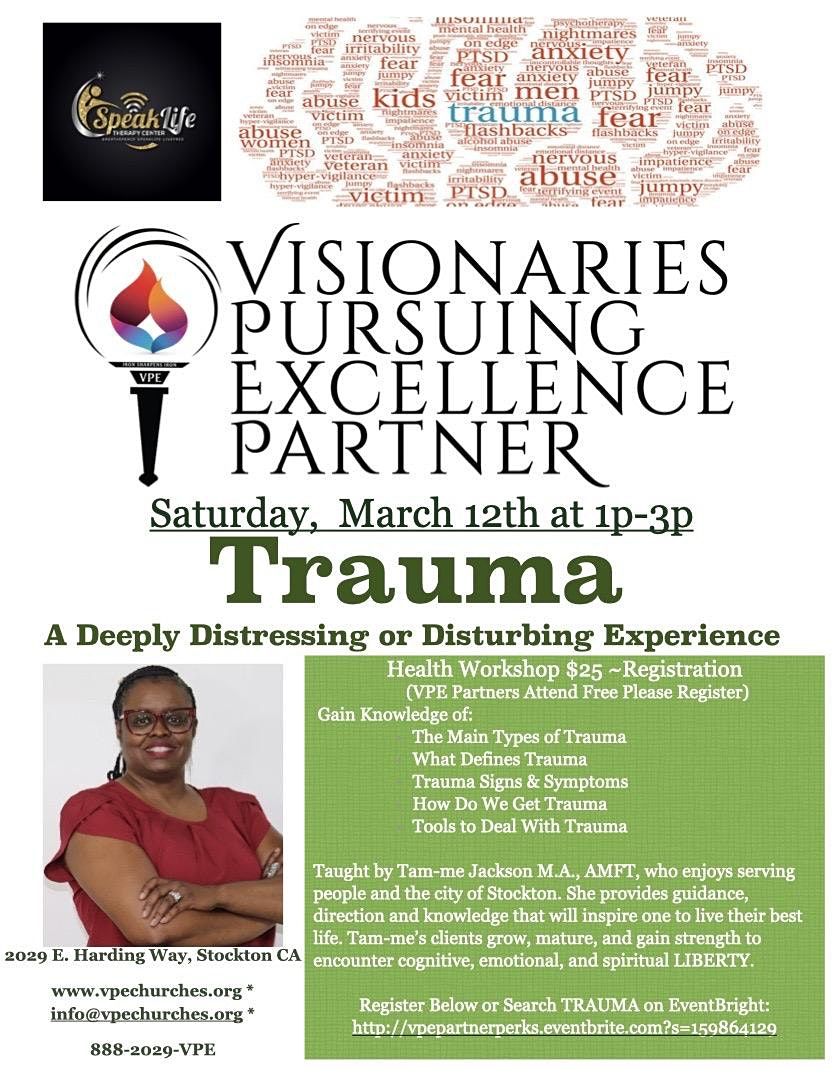 Distressing Events Trauma~`A Deeply Distressing or Disturbing Experience (In-Person & ZOOM ...
