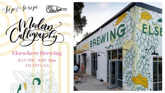 Modern Calligraphy at Elsewhere Brewing