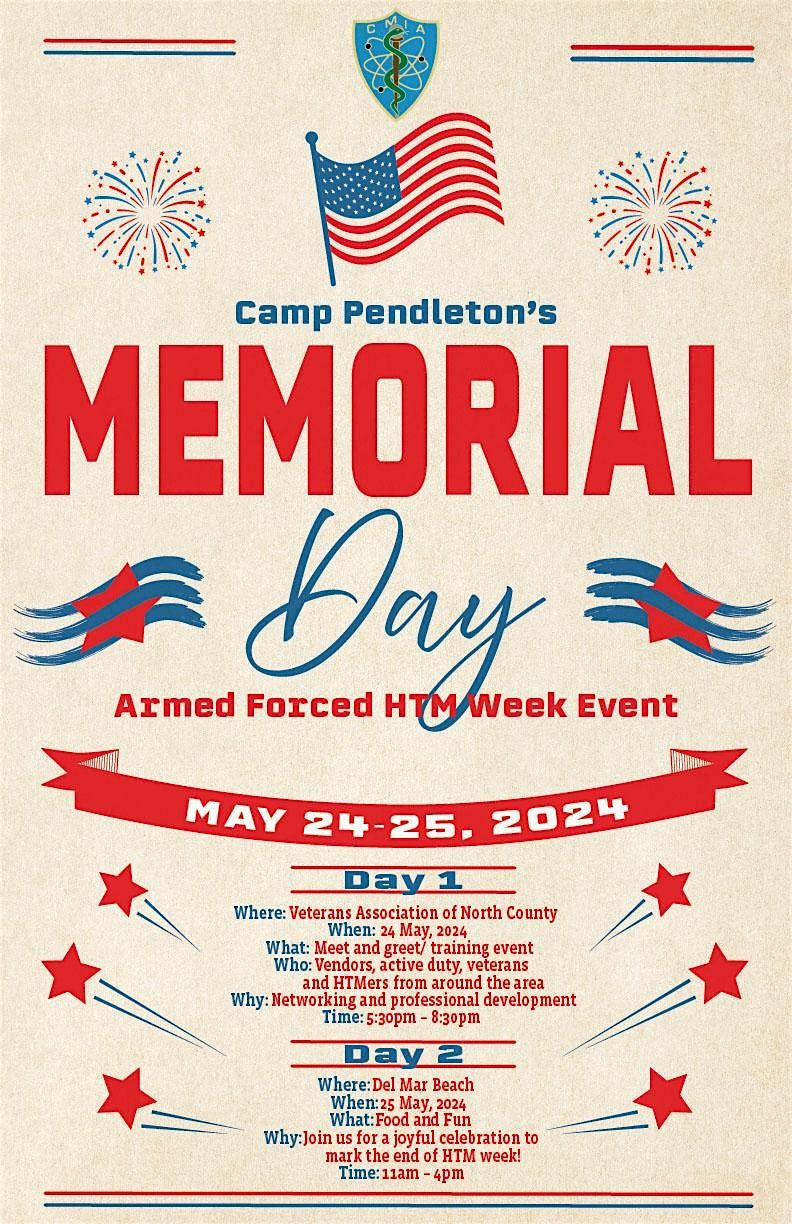 Memorial Day Armed Forces HTM Week Event