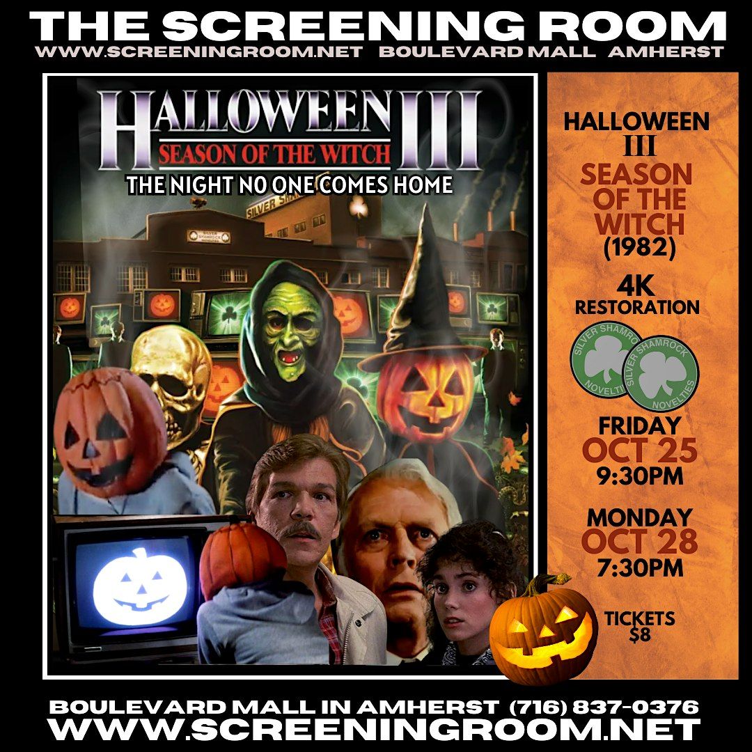 HALLOWEEN III: SEASON OF THE WITCH on the Big Screen!  (Mon Oct 28- 7:30pm)