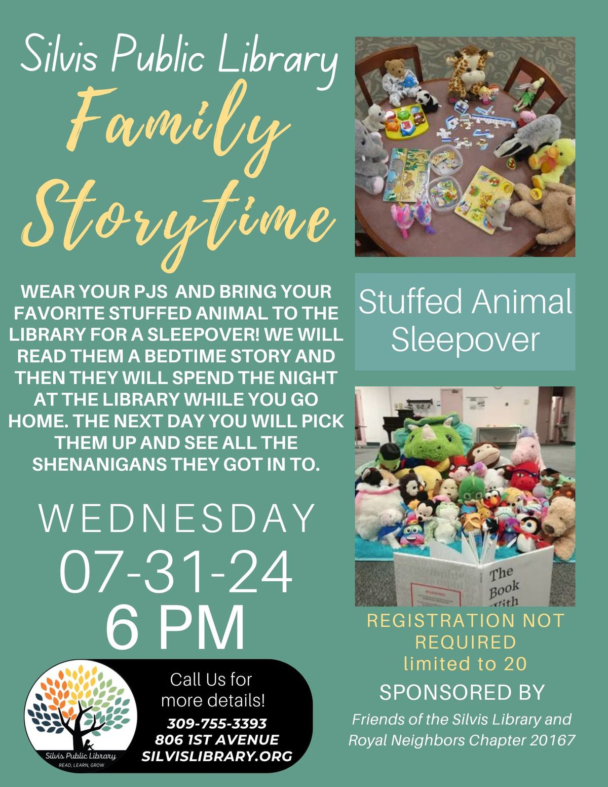 Family Storytime:Stuffed Animal Sleepover