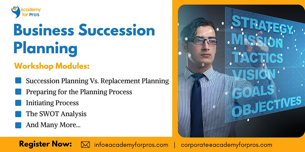 Business Succession Planning 1 Day Workshop in Bend, OR