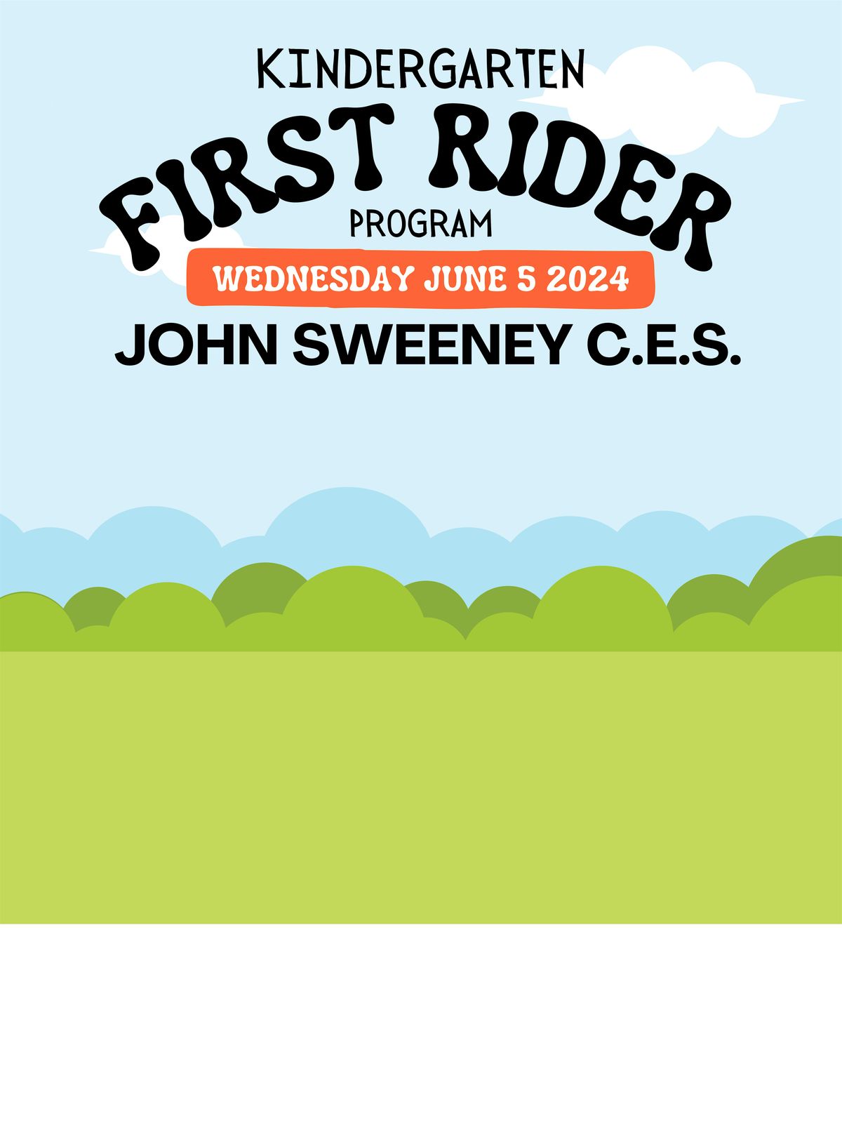 First Rider Program - John Sweeney C.E.S. Kitchener, ON (5:00 PM Session)