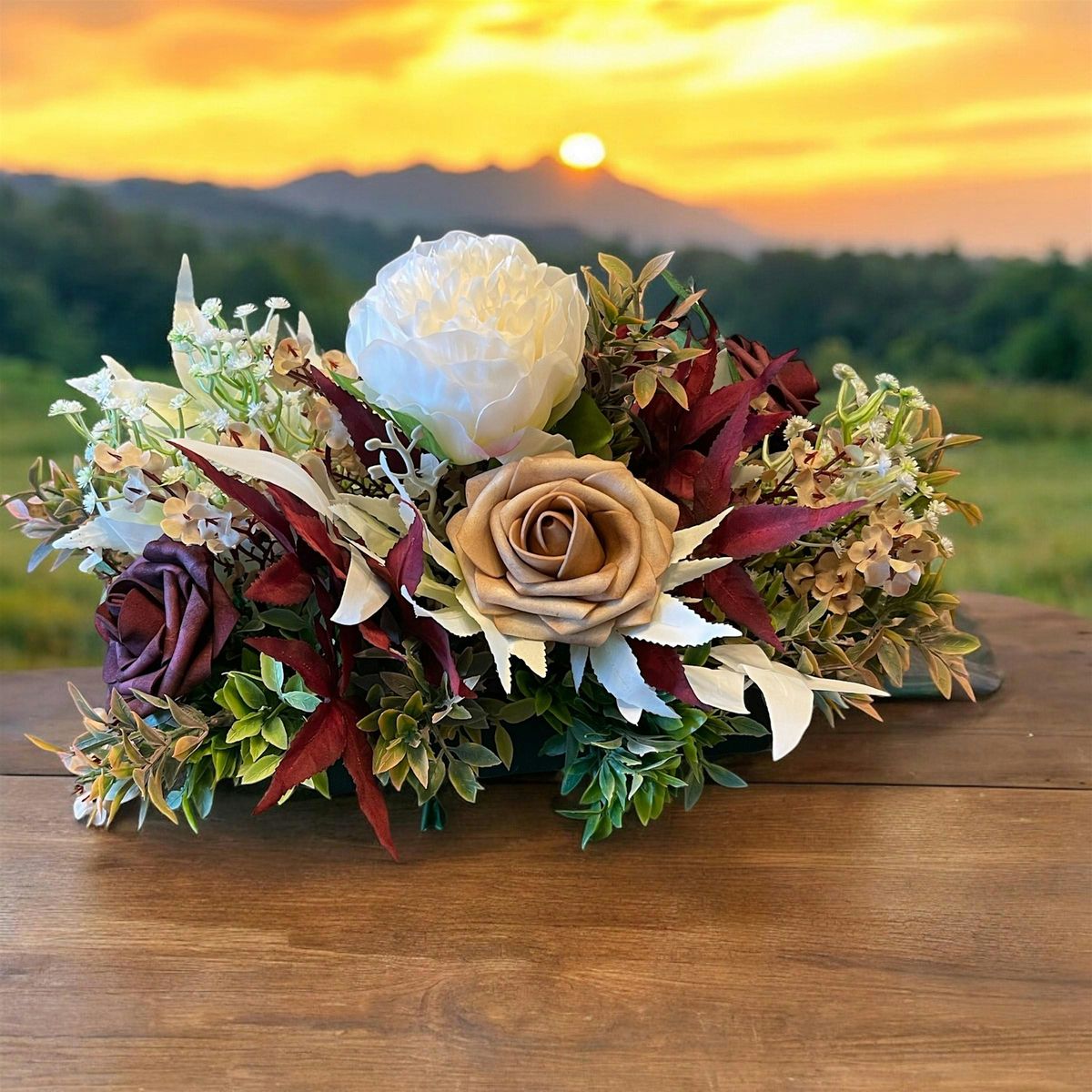 Arrange + Sip  ~  A Fall Silk Floral Centerpiece Workshop