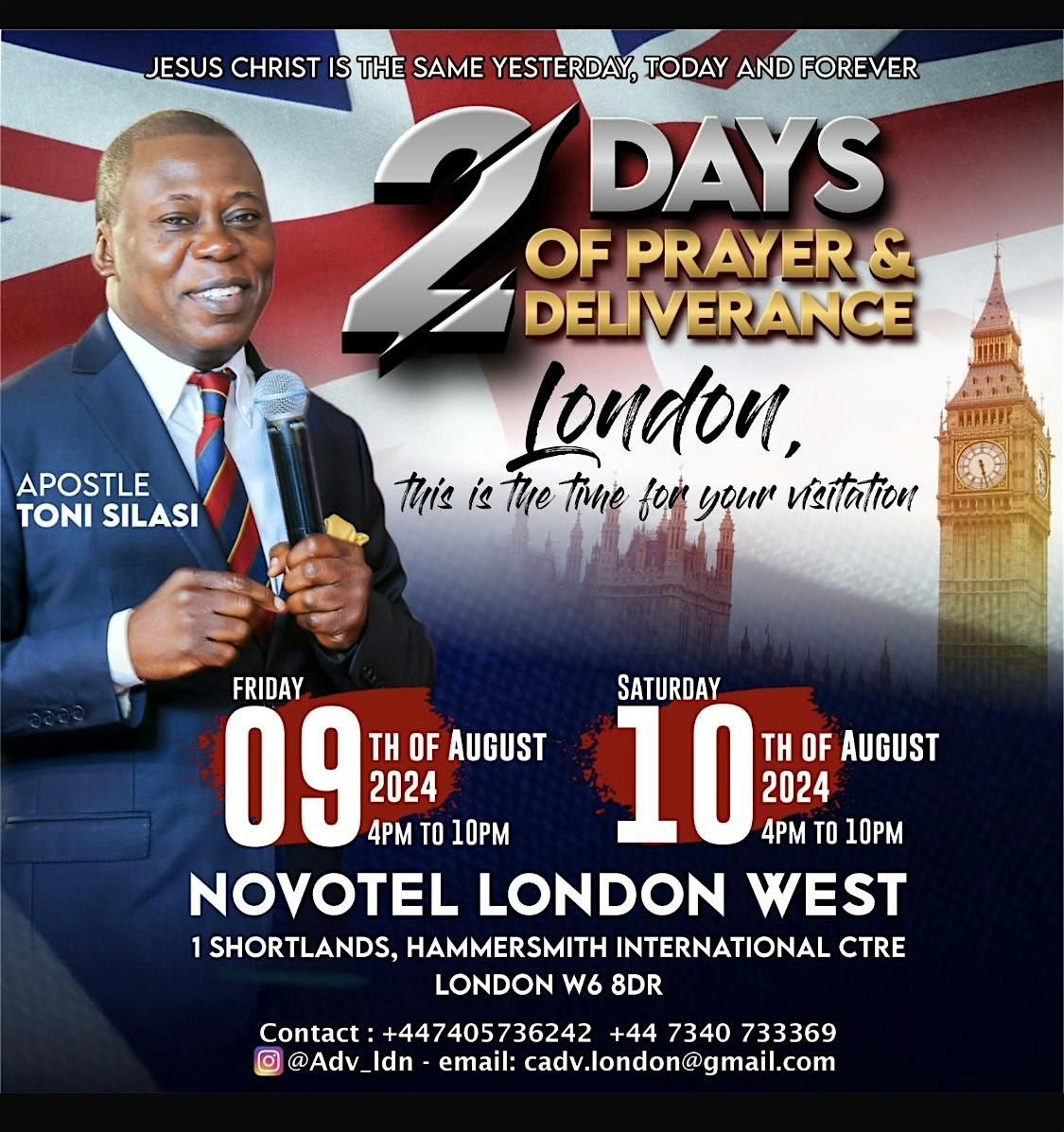 Apostle Toni Silasi in LONDON