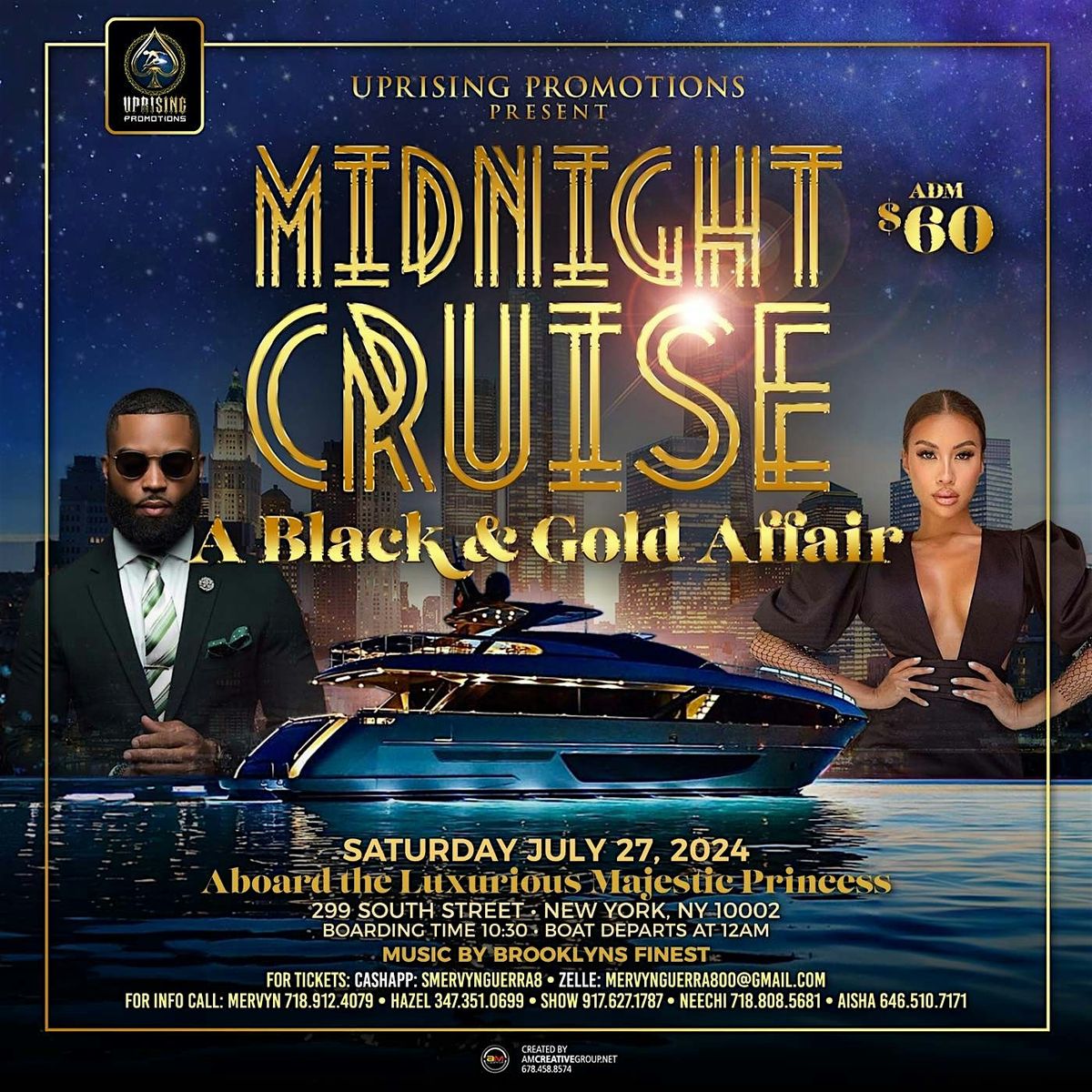 Black And Gold  Midnight  Boatride