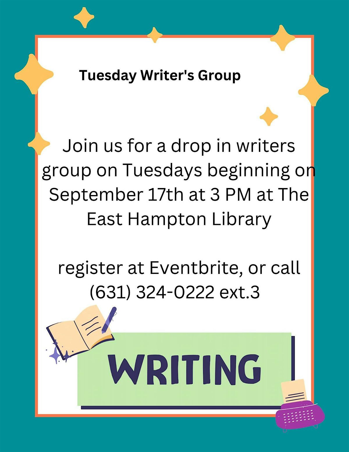 Tuesday Writers Group at The East Hampton Library