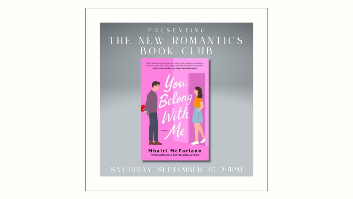 The New Romantics Book Club: YOU BELONG WITH ME