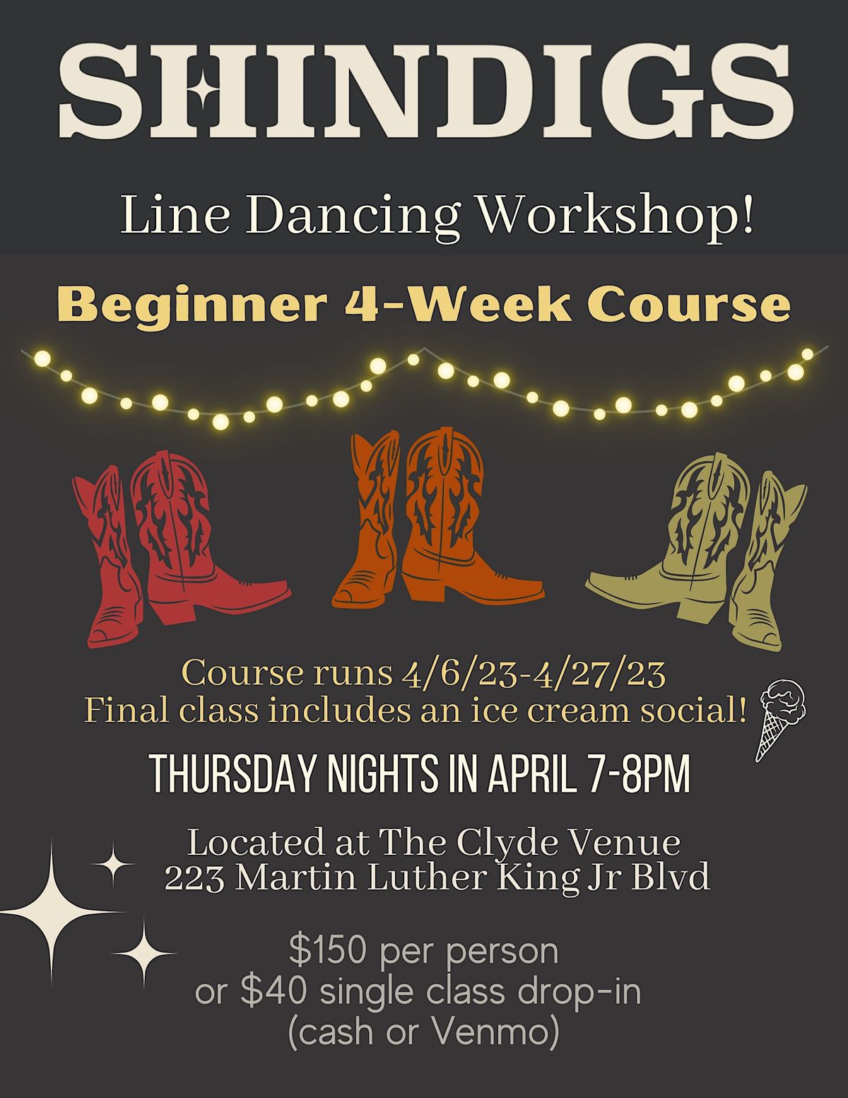 Final Shindigs Line Dancing Workshop!, The Clyde Venue, Savannah, 27 ...