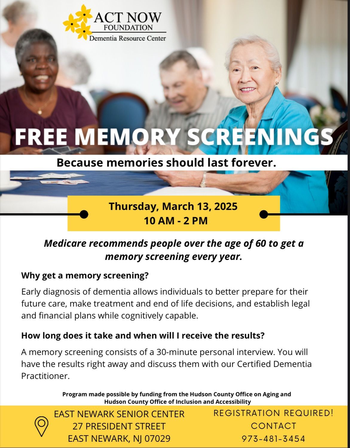 FREE MEMORY SCREENINGS