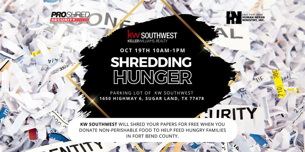 Shredding Hunger (Paper Shredding & Food Drive)