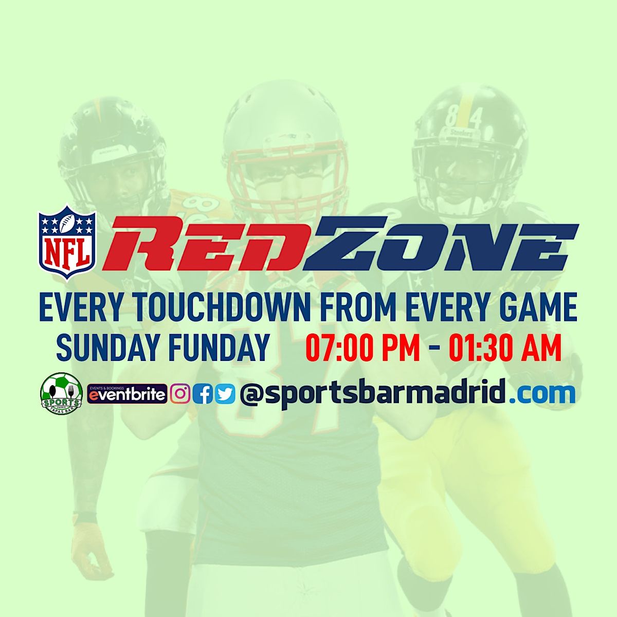 NFL RedZone Week  04 \u00b7 Sunday Funday - NFL Madrid Tapas Bar