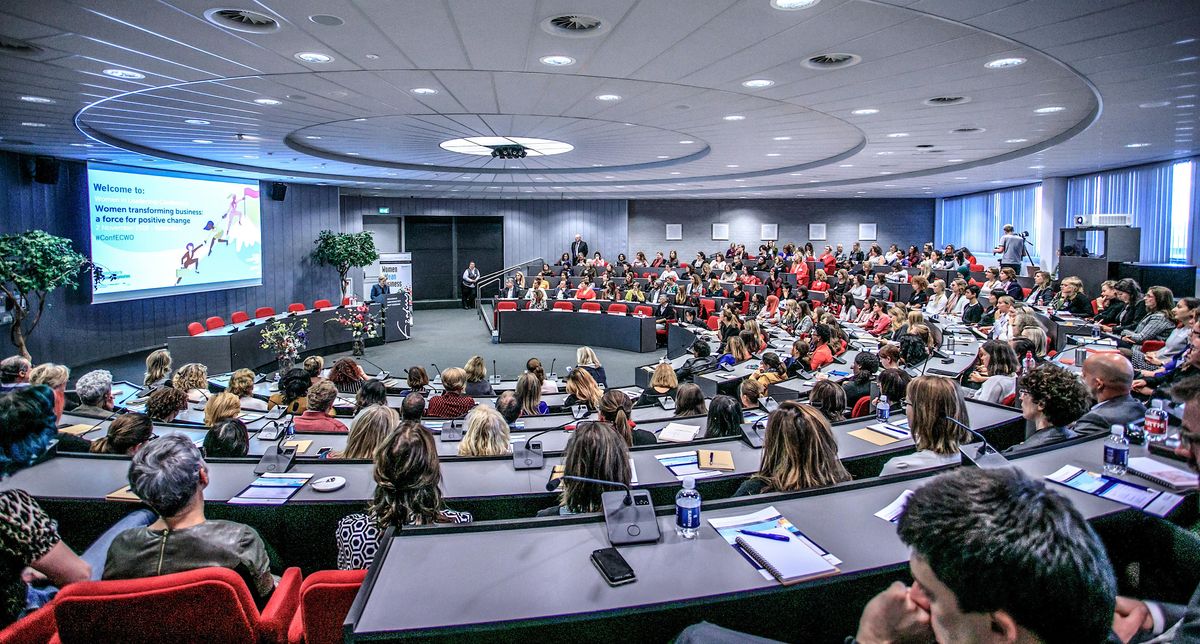 ECWOs annual gender balanced leadership conference (Re)Connecting (Wo)Men, De Forumzaal, Van