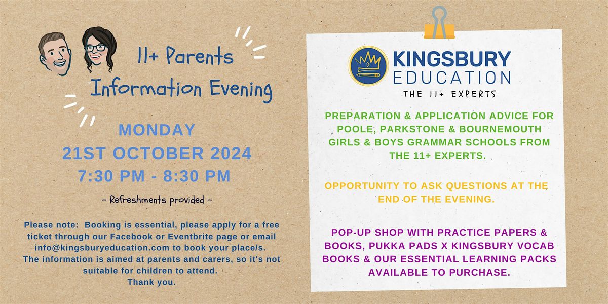 11+ Parents Information Evening