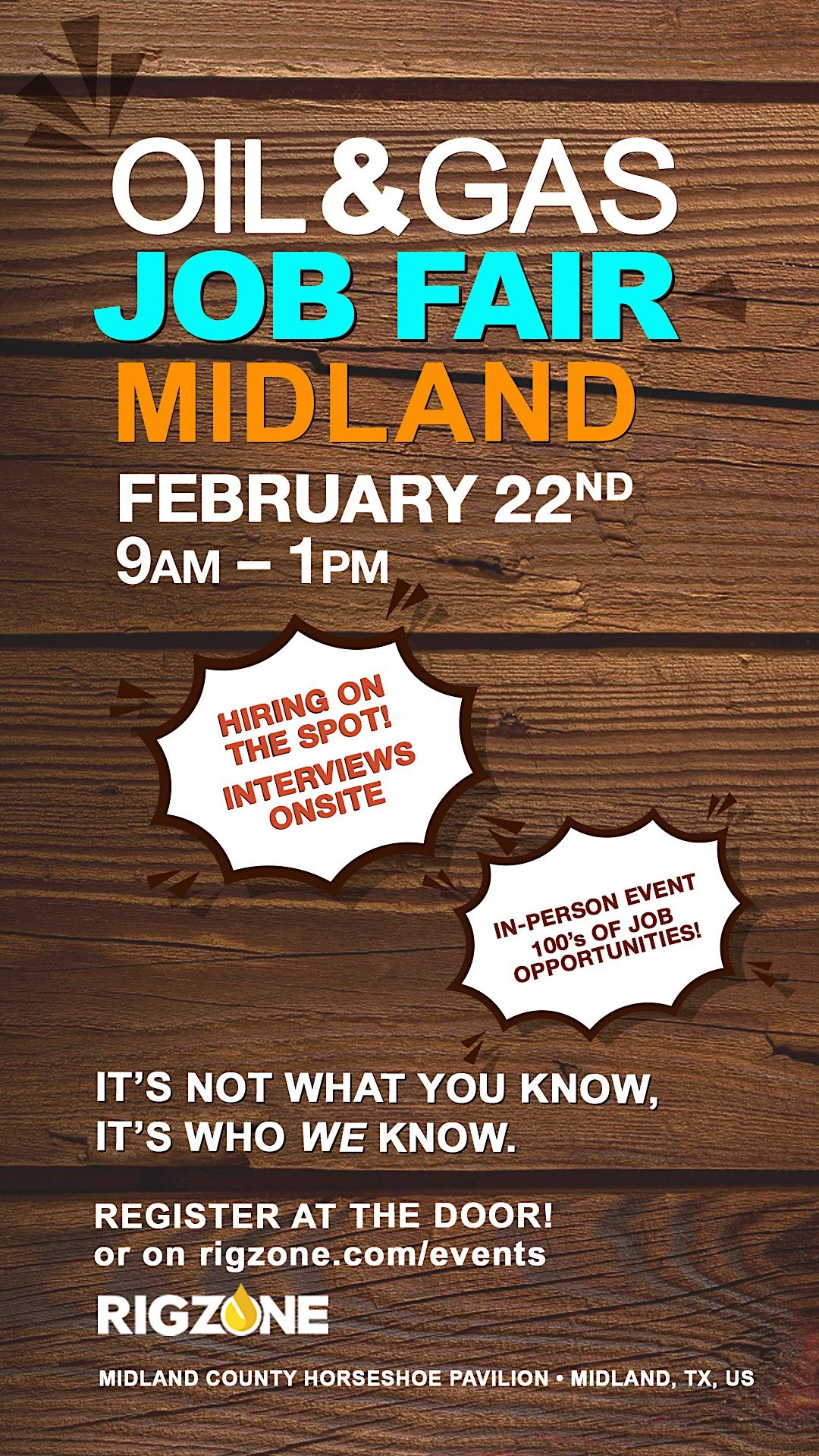 Permian Basin / West Texas Oil & Gas Jobs Fair, Midland County