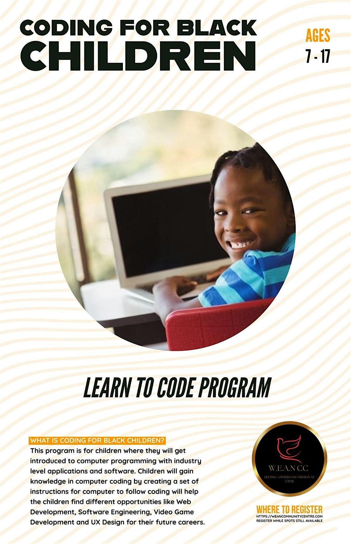Black Children Coding  ages 7-17