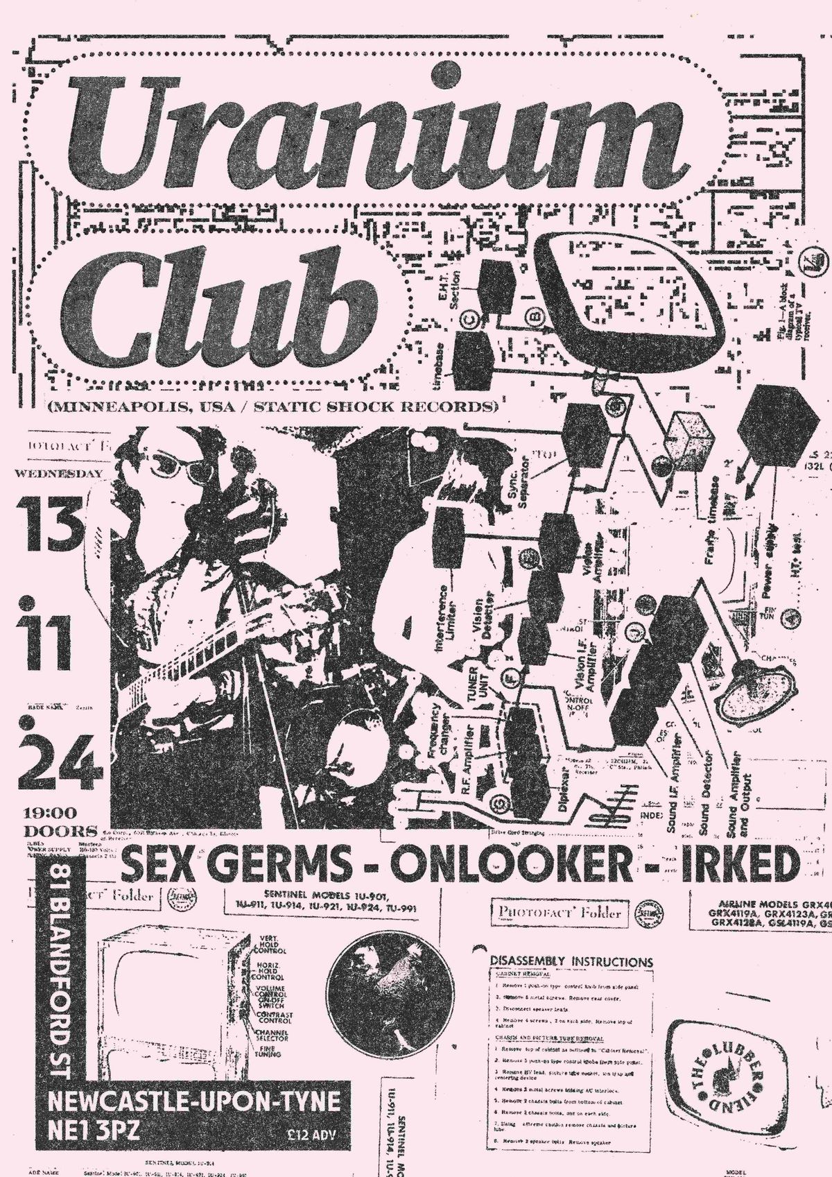 Uranium Club (US, Static Shock Records) w\/ Sex Germs, Onlooker &amp; Irked