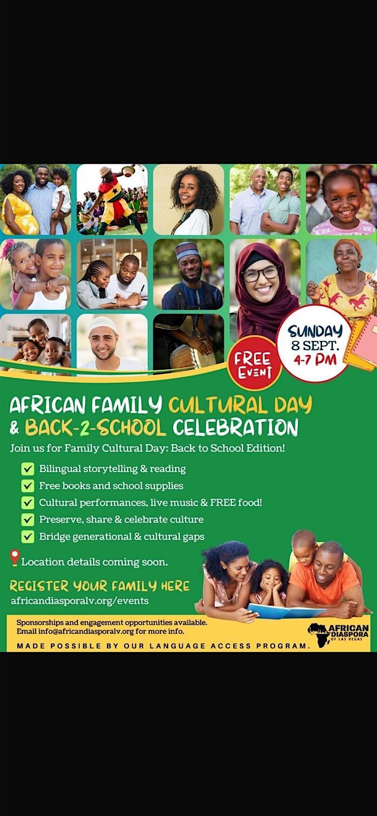 African Family Cultural Day & Back-2-School Celebration!