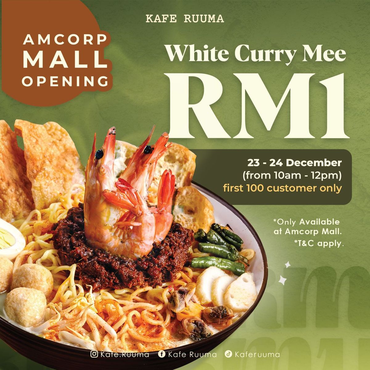 Kafe Ruuma Opening at Amcorp Mall