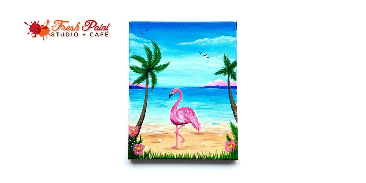 In-Studio Paint Night - Flamingo Tropical Vacation Acrylic Painting