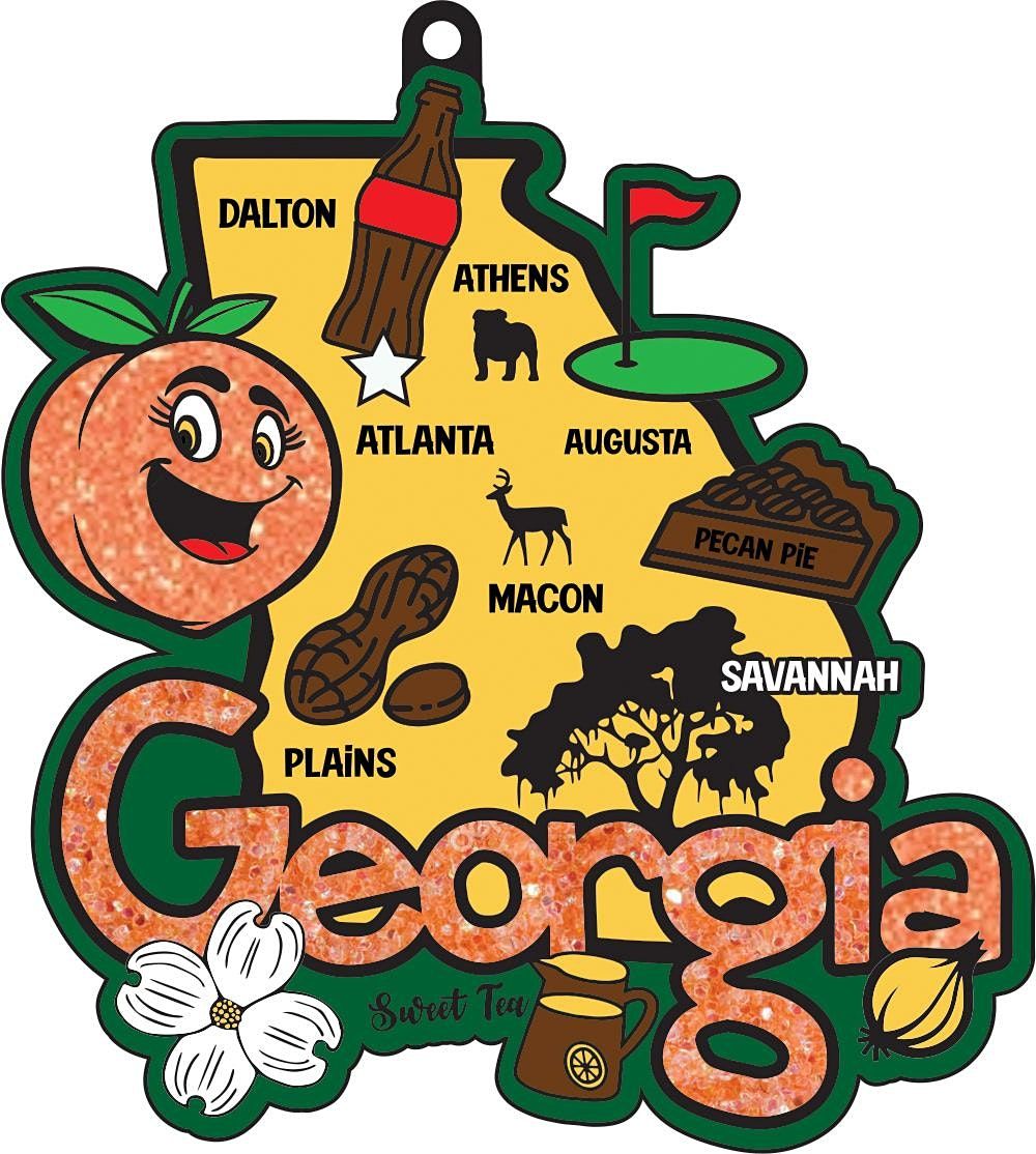 2022 Race Thru Georgia 5K 10K 13.1 26.2 -Participate from Home Save $2