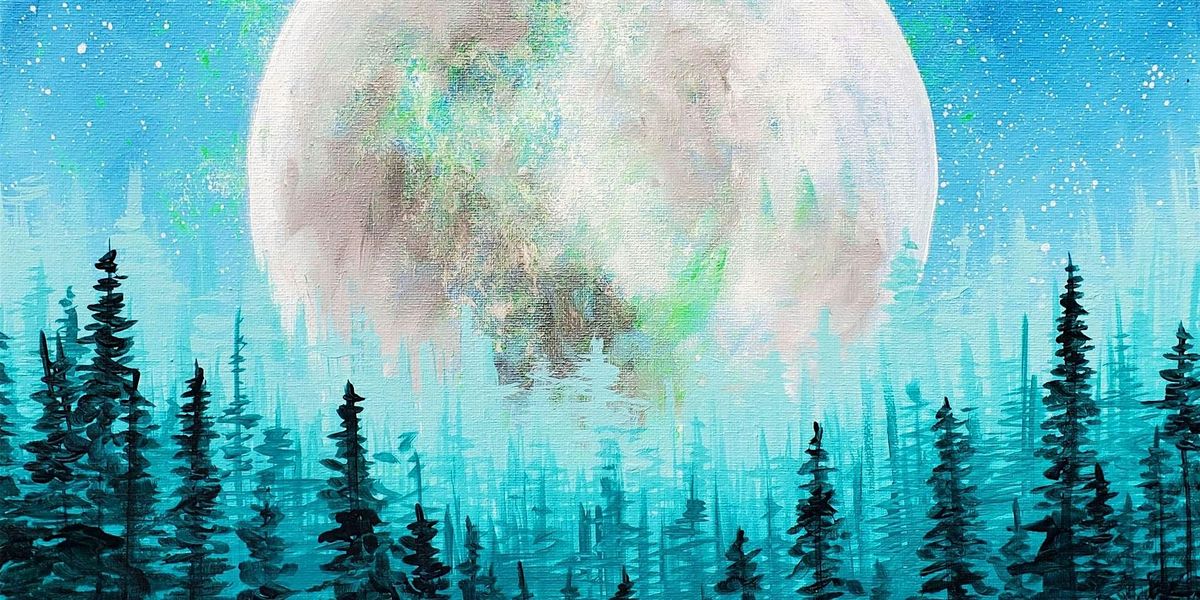 Moon Over the Pines - Paint and Sip by Classpop!\u2122