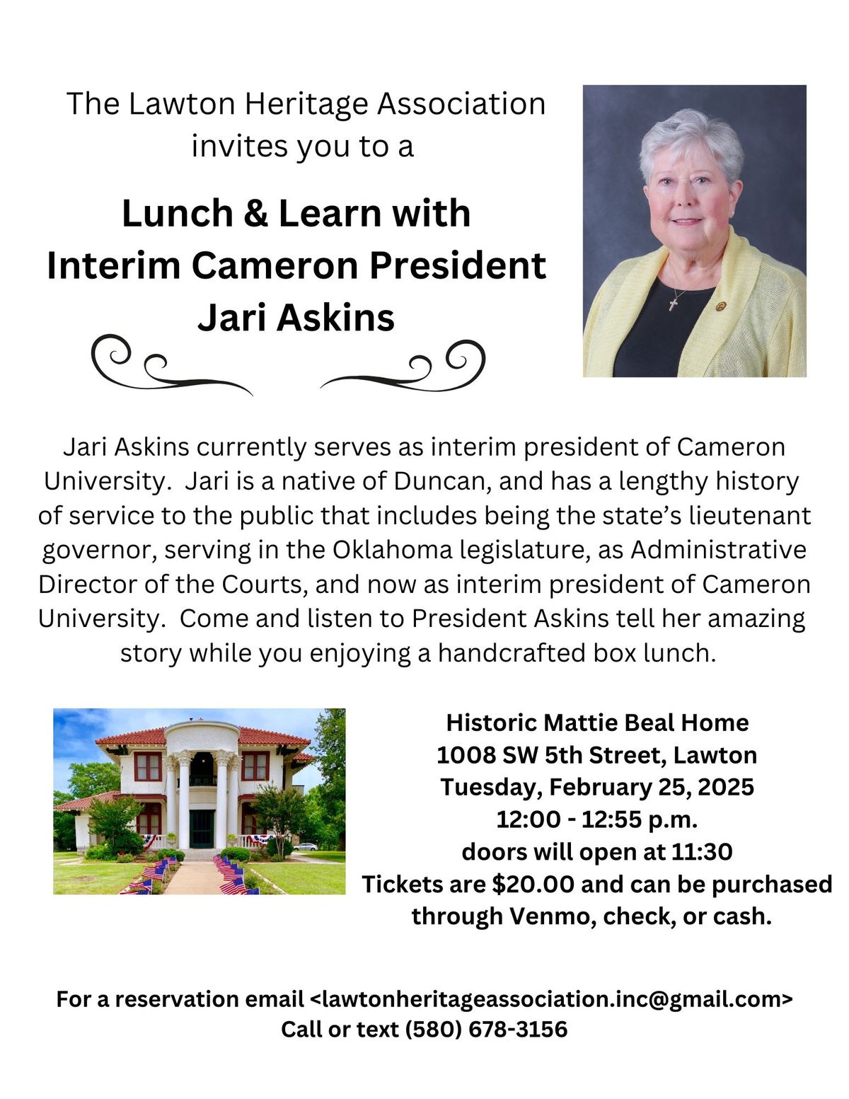 Lunch & Learn with Cameron Interim President Jari Askins