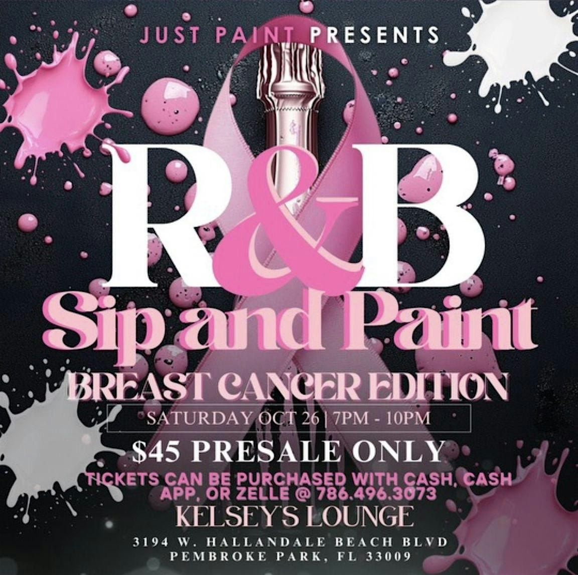 R &B  Sip and Paint Breast Cancer Edition