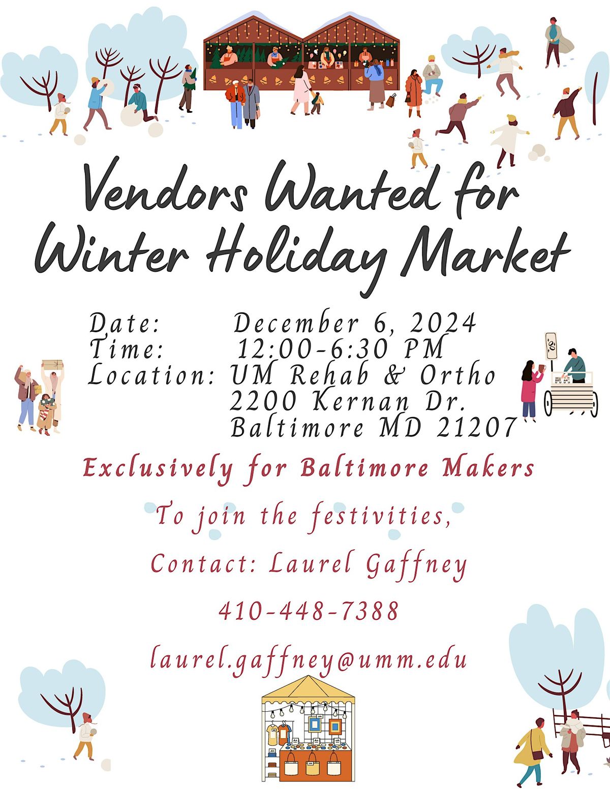 Vendors Wanted for Winter Holiday Market