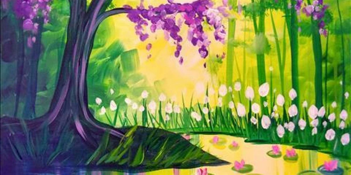 Meadow in Purple & Green - Paint and Sip by Classpop!\u2122