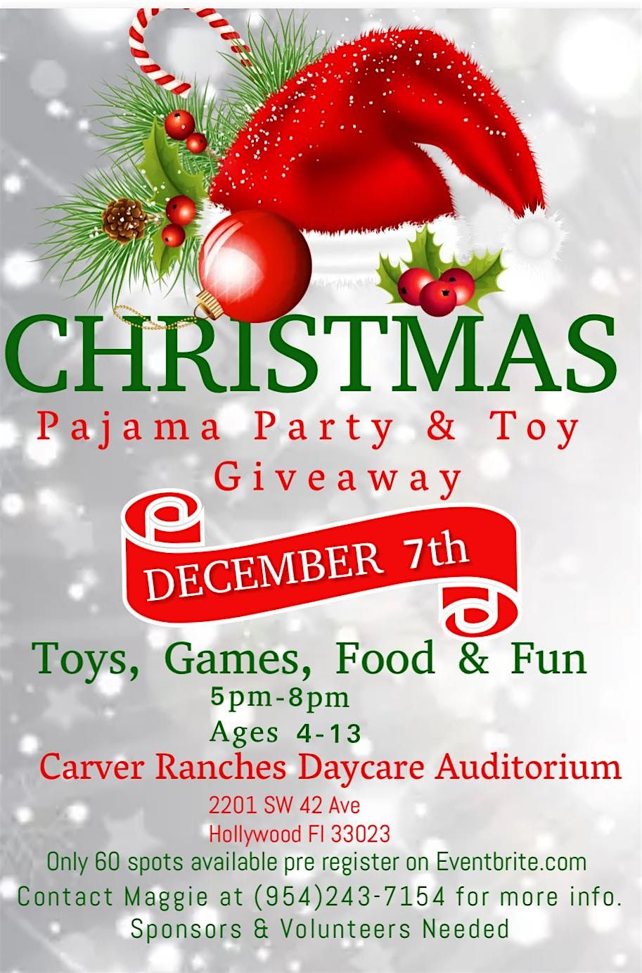 Christmas Pajama Party & Toygiveaway