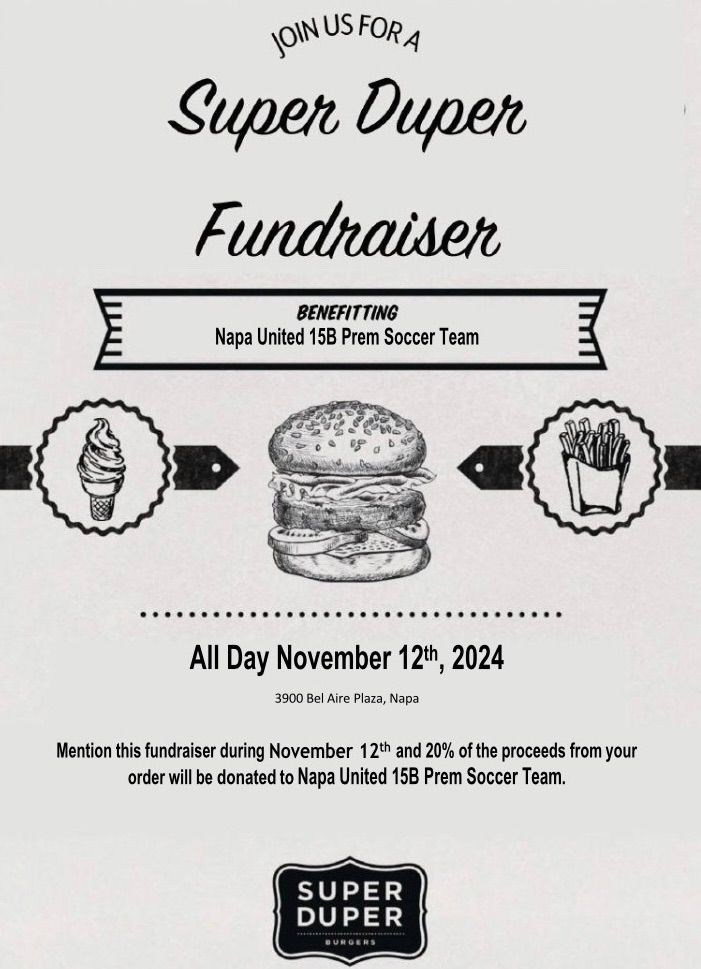 Dine & Donate for Napa United 15B Prem soccer team