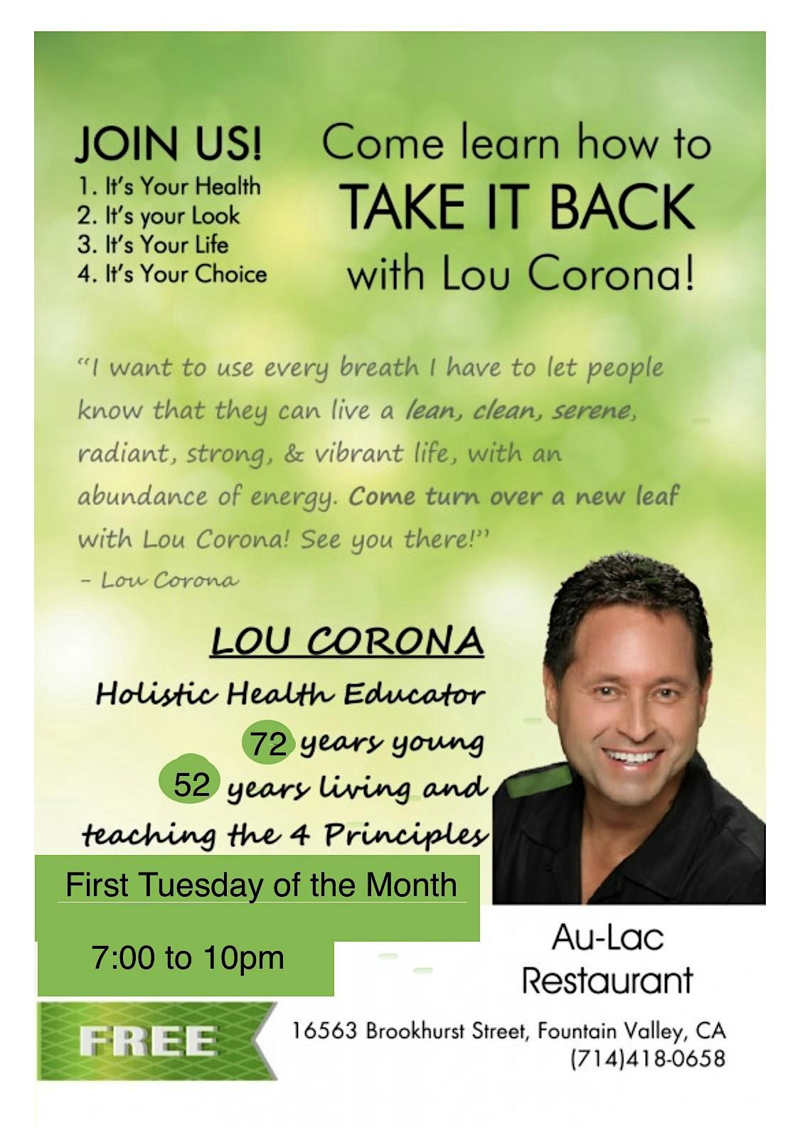 Living Lean Clean and Serene presented by Lou Corona