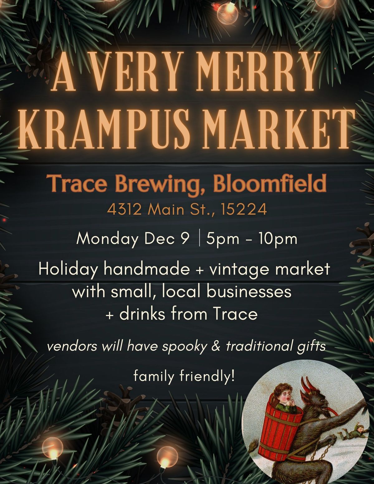 Krampus Holiday Market at Trace Brewing