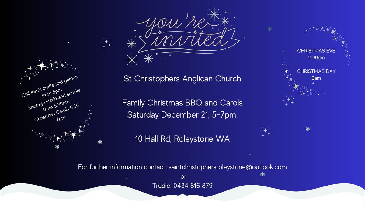 St Christophers Anglican Church - Family Christmas BBQ and Carols