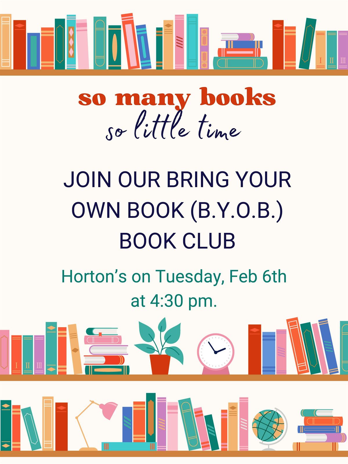 B.Y.O.B (Bring Your Own Book) Book Club