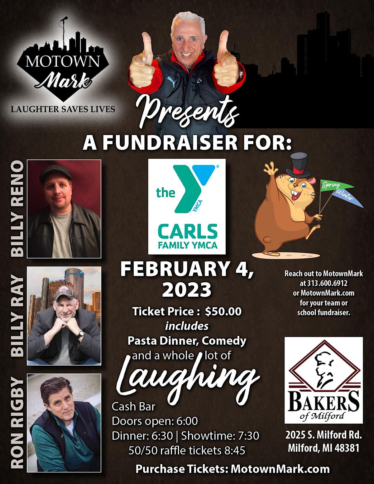 A Night of Comedy and Fine Dining at Bakers of Milford!