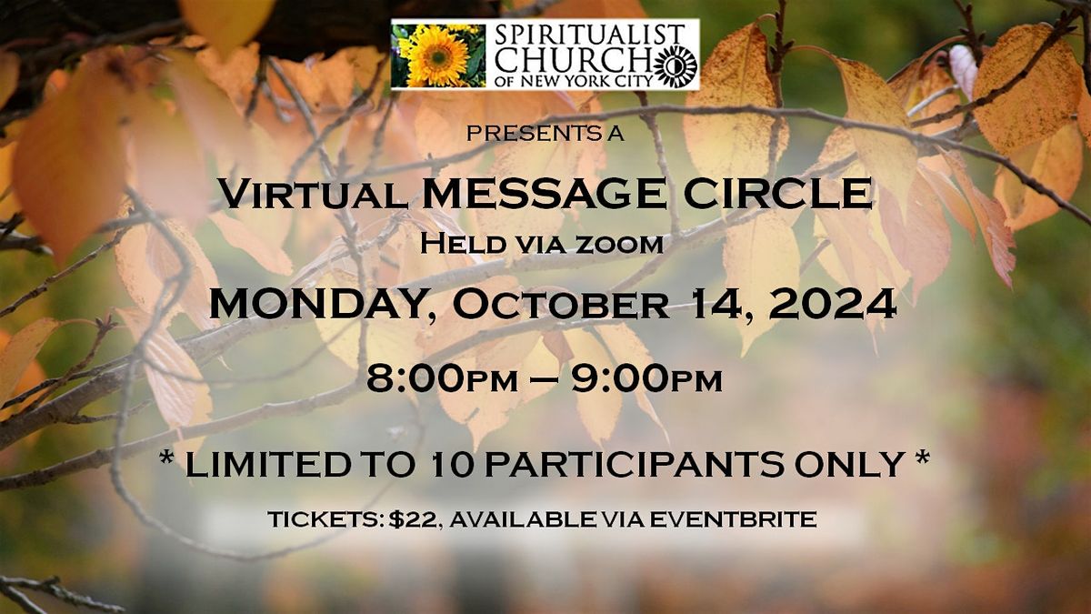 SCNYC Virtual Msg  Circle- Rev. Deborah Shield  & F Avril Brenig Dr (PhD)