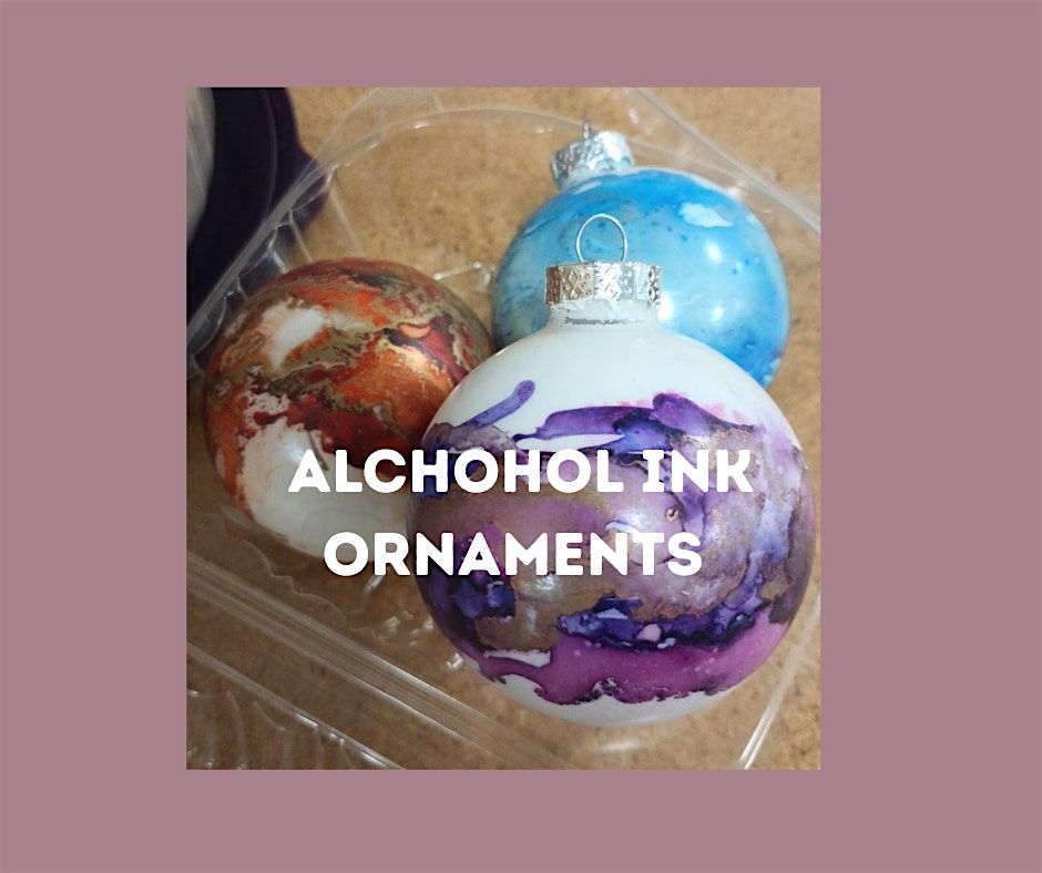 ALCOHOL INK CHRISTMAS ORNAMENTS
