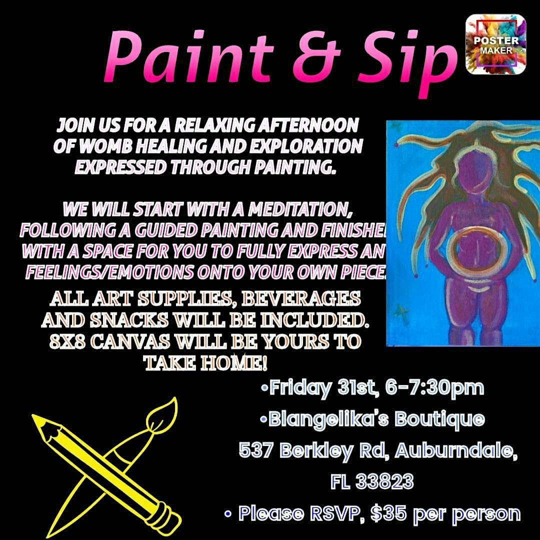 PAINT N SIP WITH YOUR WOMB