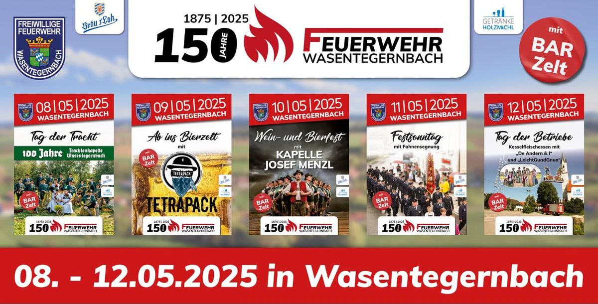 150 Jahre Freiwillige Feuerwehr Wasentegernbach