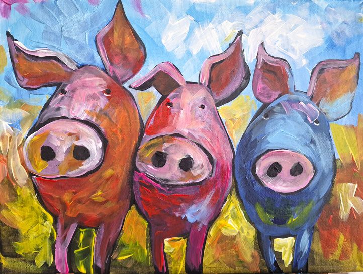 KIRKHAM Paint Party, Piglets on Parade - BAB