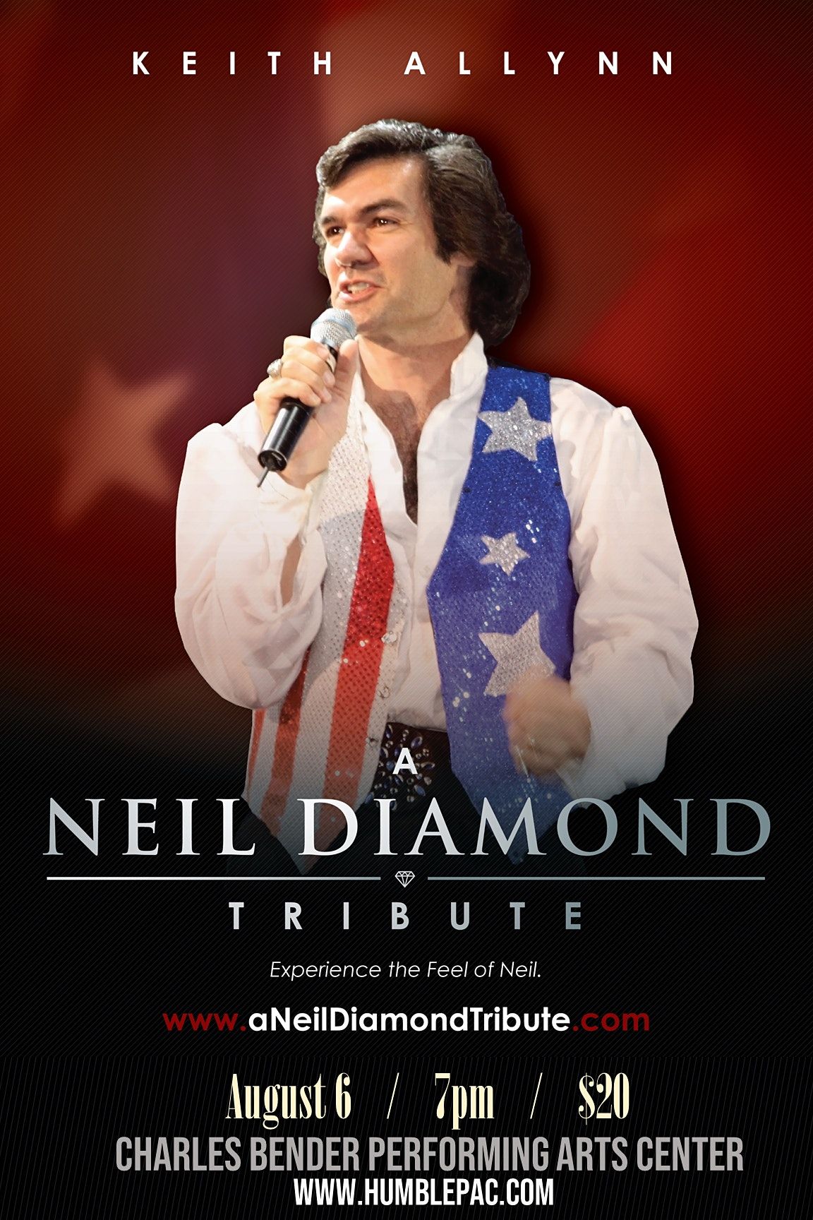 A Neil Diamond Tribute in Humble TX, Charles Bender Performing Arts
