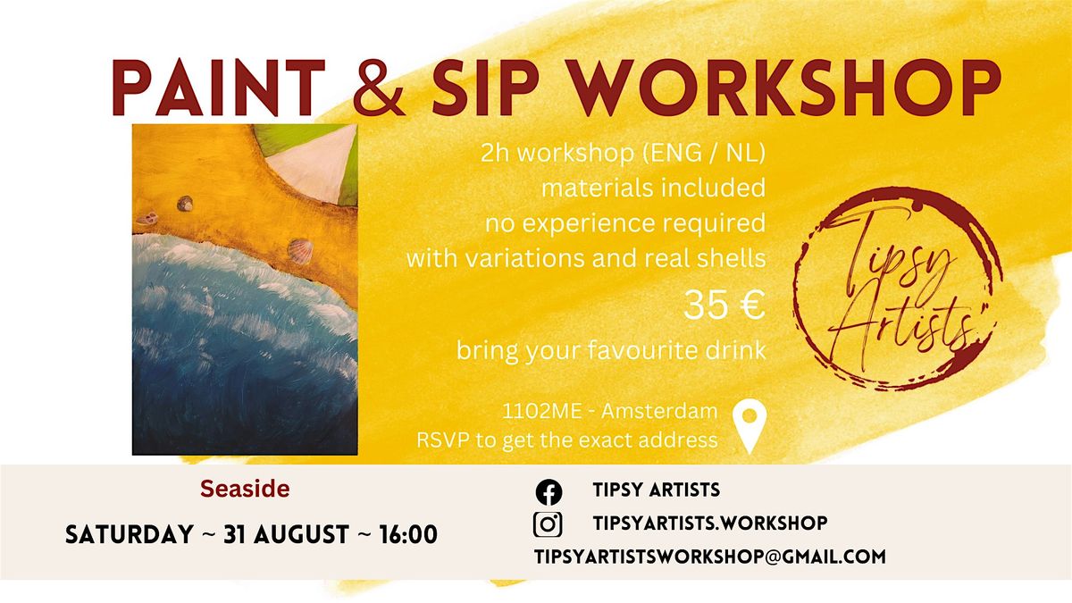 Paint & Sip Workshop - Seaside (Learn how to paint!)