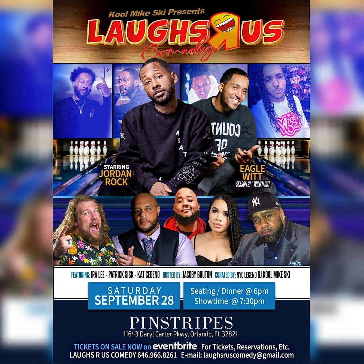 LAUGHS R US COMEDY @ PINSTRIPES ' ORLANDO