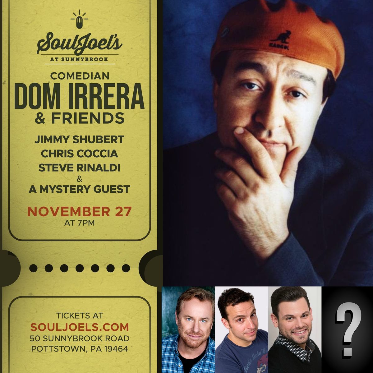 Dom Irrera and Friends returns to SoulJoel's